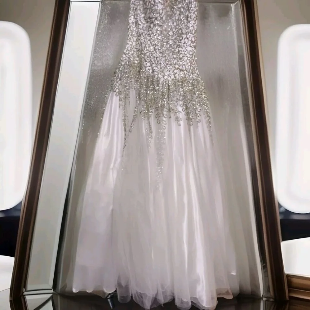 Alyce Design lace Wedding Ballgown  Formal Gown Homecoming Prom Size 10 - Picture 2 of 3